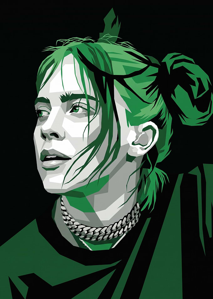 Billie Eilish WPAP Pop Art Portrait