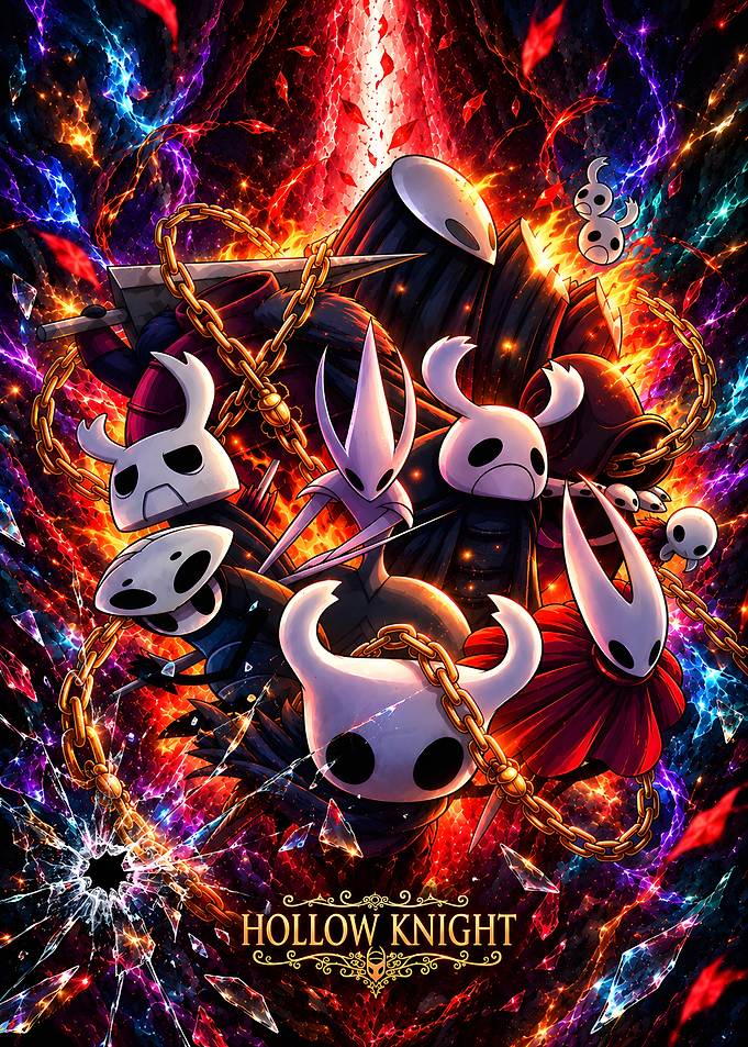 Hollow Knight Characters Epic Poster