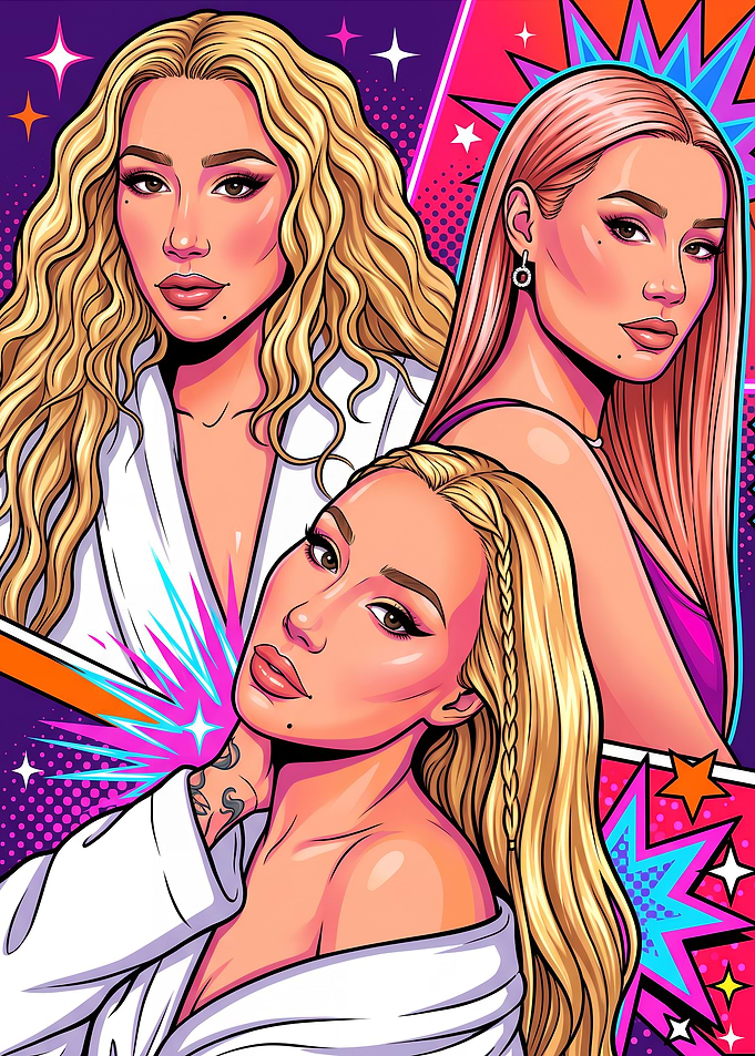 Iggy Azalea Pop Art Portrait Collage