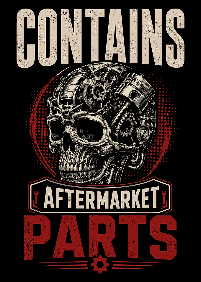 Contains Aftermarket Parts Mechanical Skull