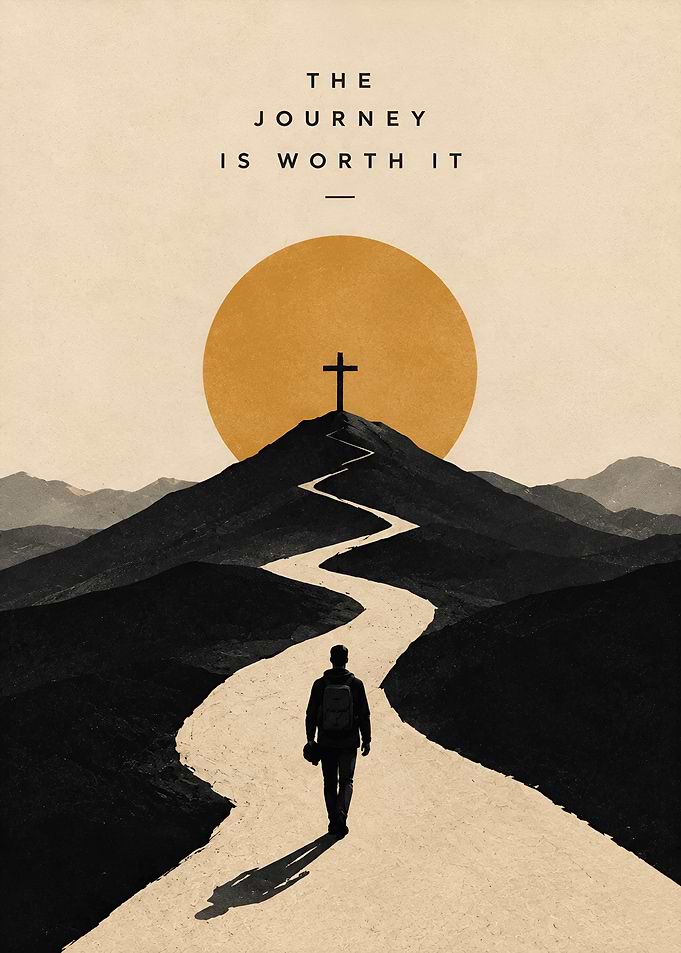 The Journey Is Worth It Christian Poster