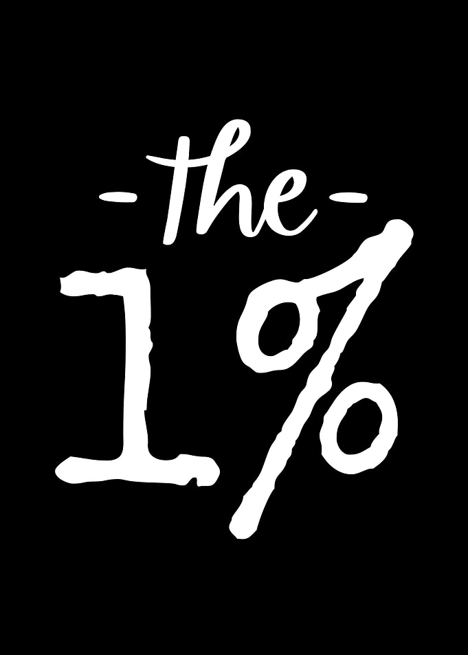 The 1% Text Graphic