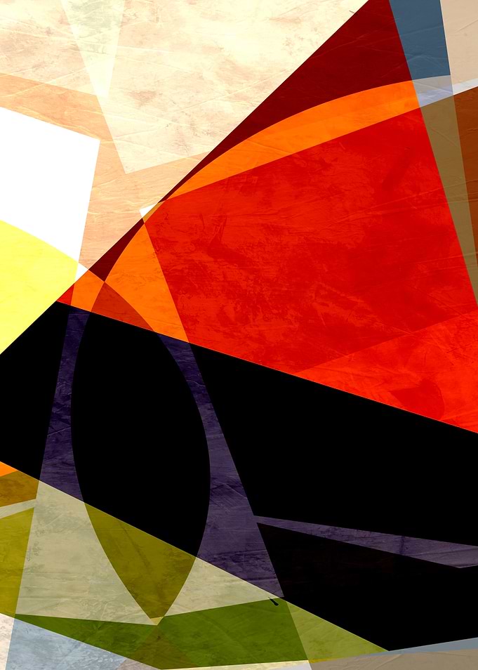 Vibrant Geometric Abstract Composition