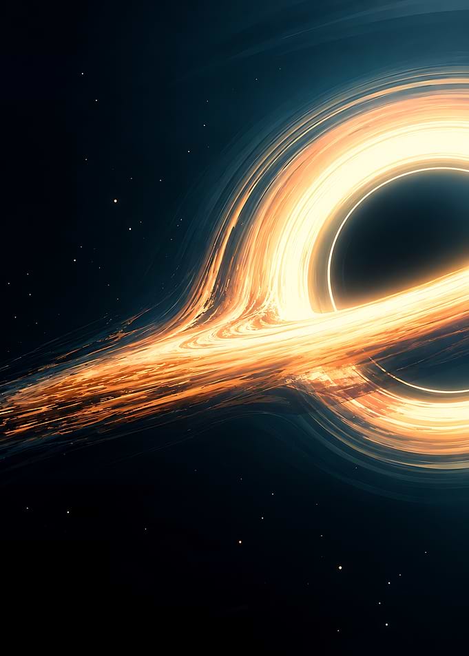 Supermassive Black Hole in Deep Space