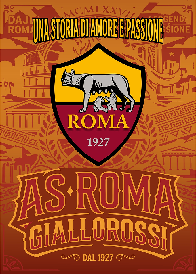 AS Roma Giallorossi Football Poster