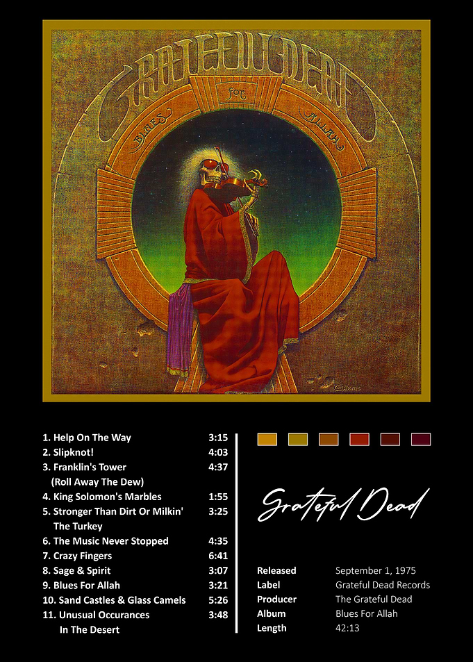 Grateful Dead Blues For Allah Poster