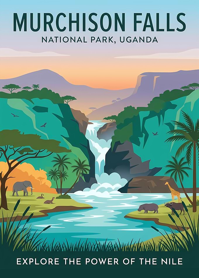 Murchison Falls National Park Travel Poster