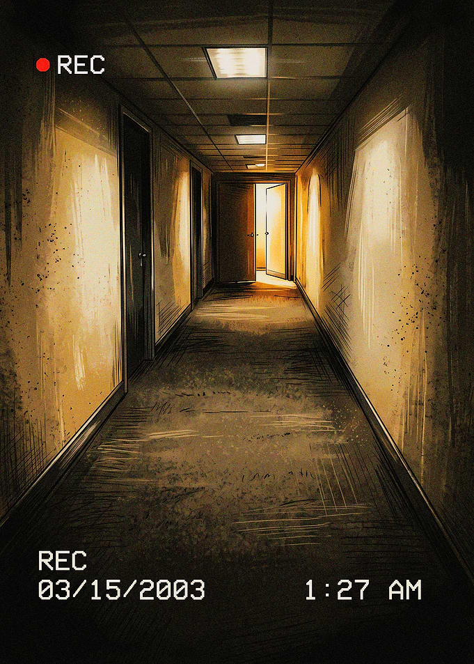 Creepy Security Camera Hallway View