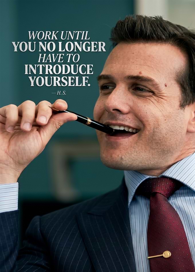 Harvey Specter Inspirational Quote Poster