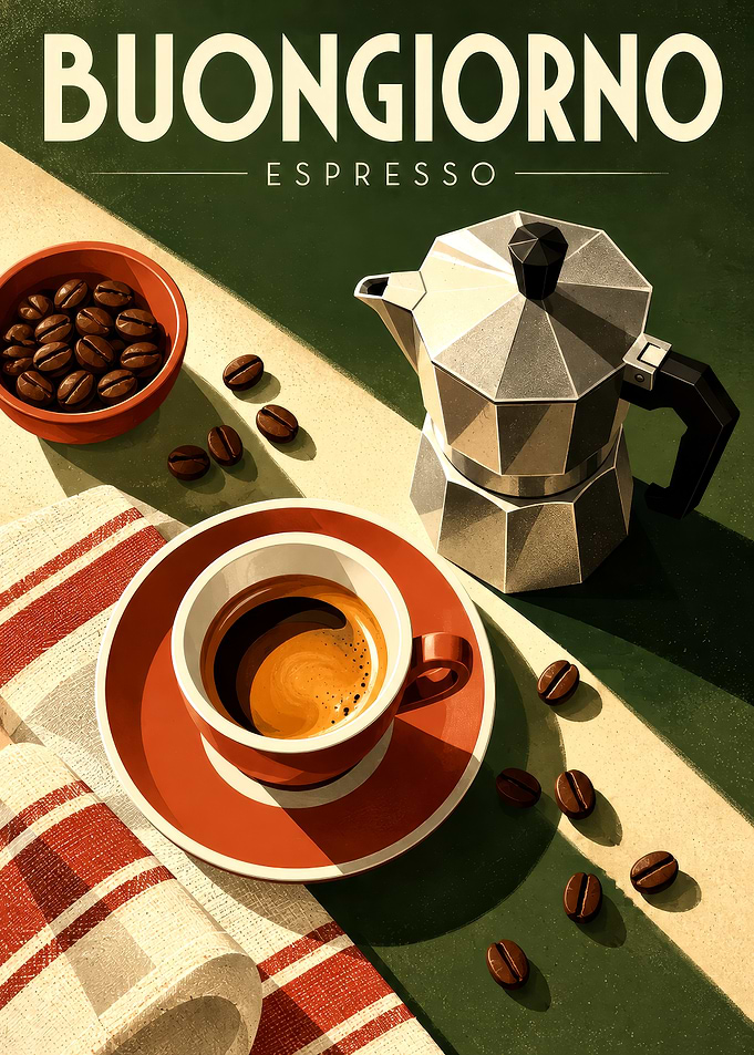 Buongiorno Espresso Coffee Poster