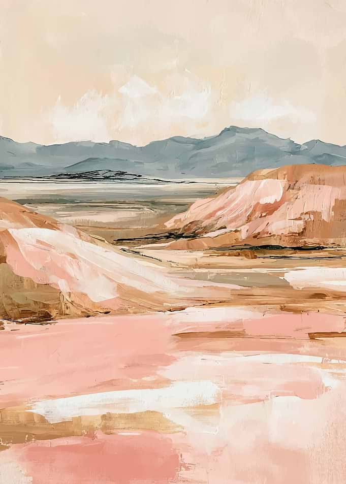 Abstract Desert Landscape Painting
