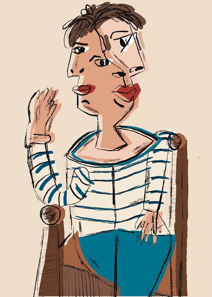 Cubist Style Portrait of a Person