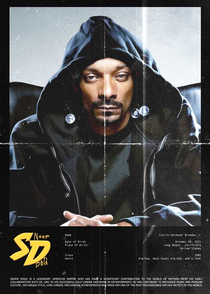 Snoop Dogg Vintage Style Poster