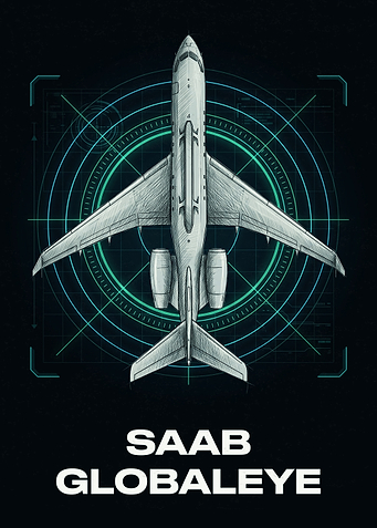 Saab GlobalEye Surveillance Aircraft Blueprint