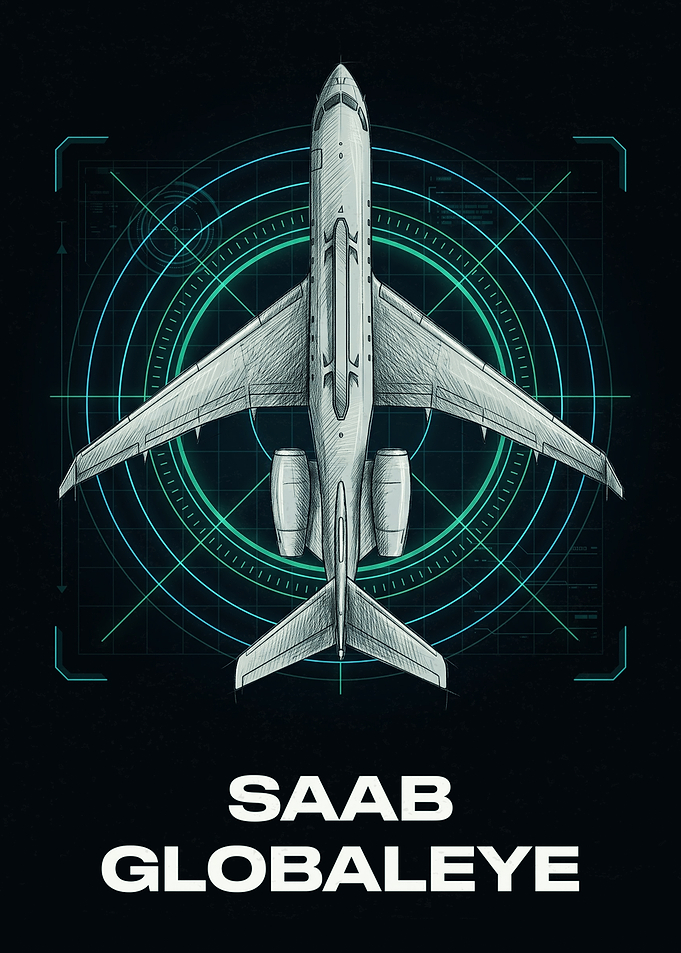Saab GlobalEye Surveillance Aircraft Blueprint