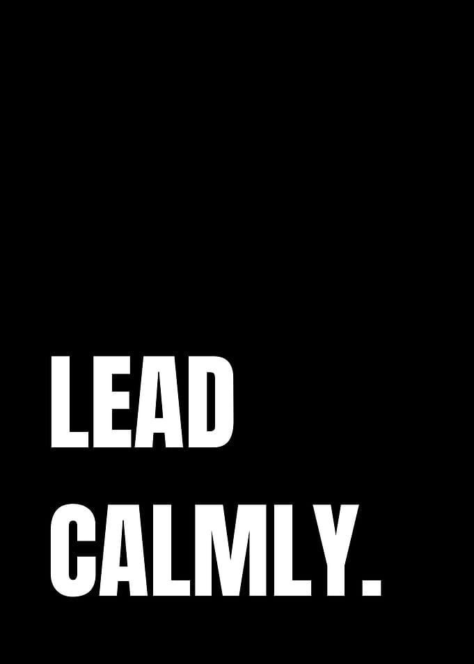 Lead Calmly Inspirational Quote Poster