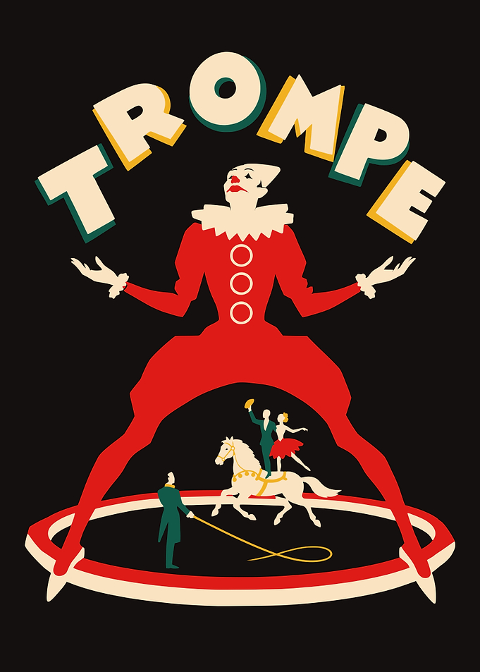 Vintage Circus Trompe Poster