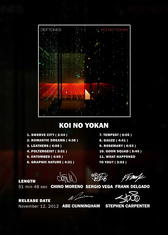 Deftones Koi No Yokan Album Poster