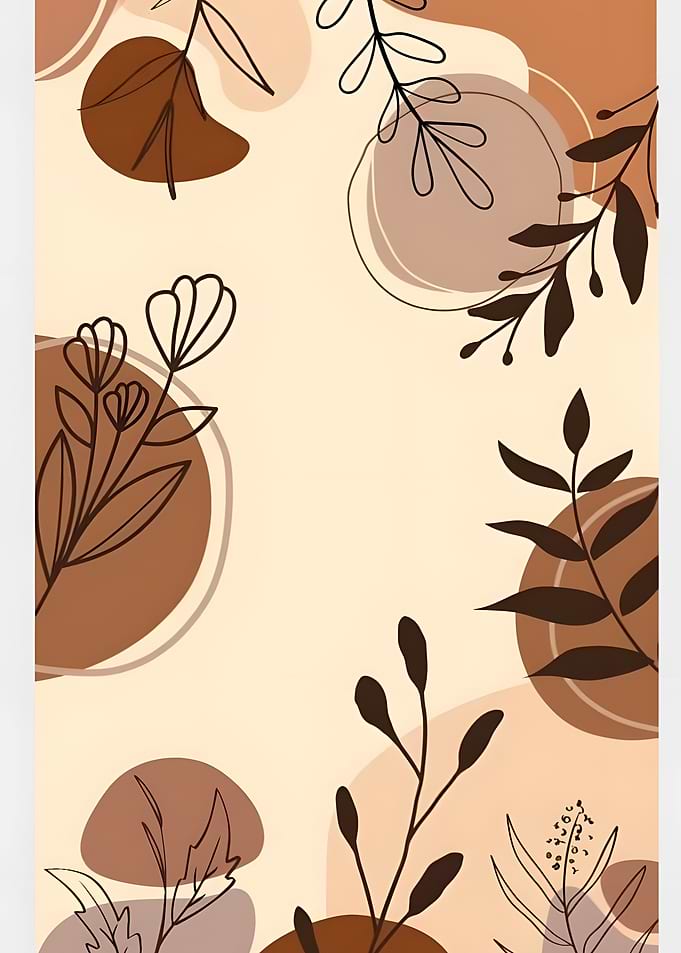 Boho Floral Abstract Wall Art