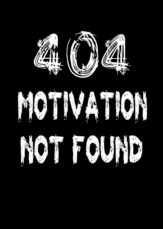 404 Motivation Not Found Text Art