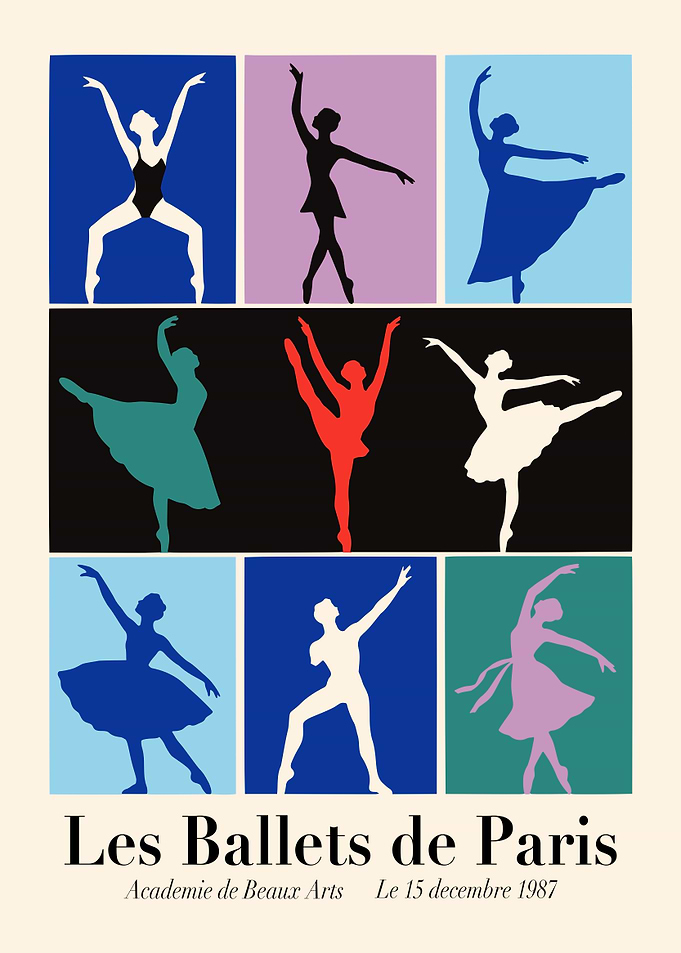 Les Ballets de Paris Vintage Poster