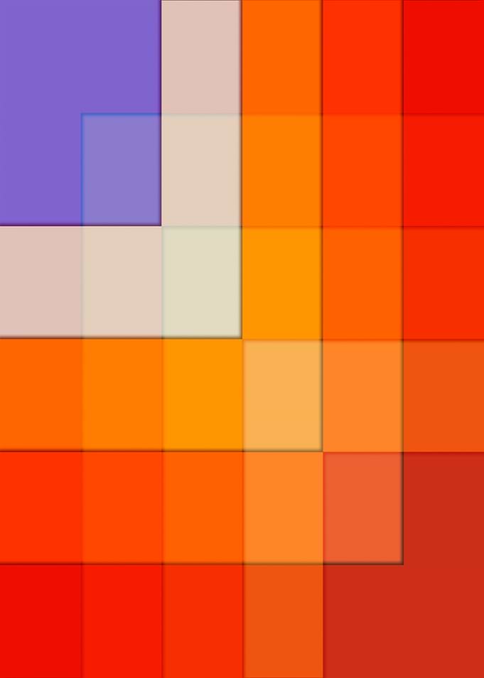 Abstract Geometric Grid of Warm Colors