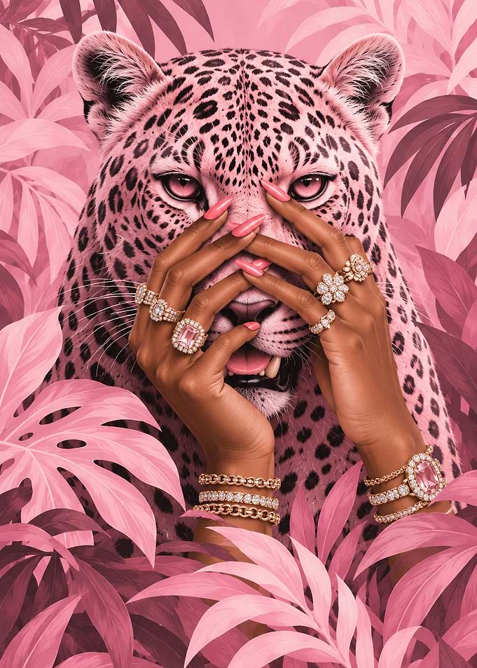 Pink Leopard and Luxury Jewelry