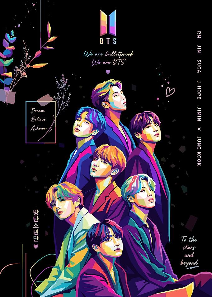 BTS Pop Art Poster