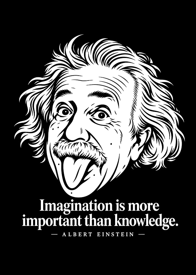 Albert Einstein Imagination Quote Poster