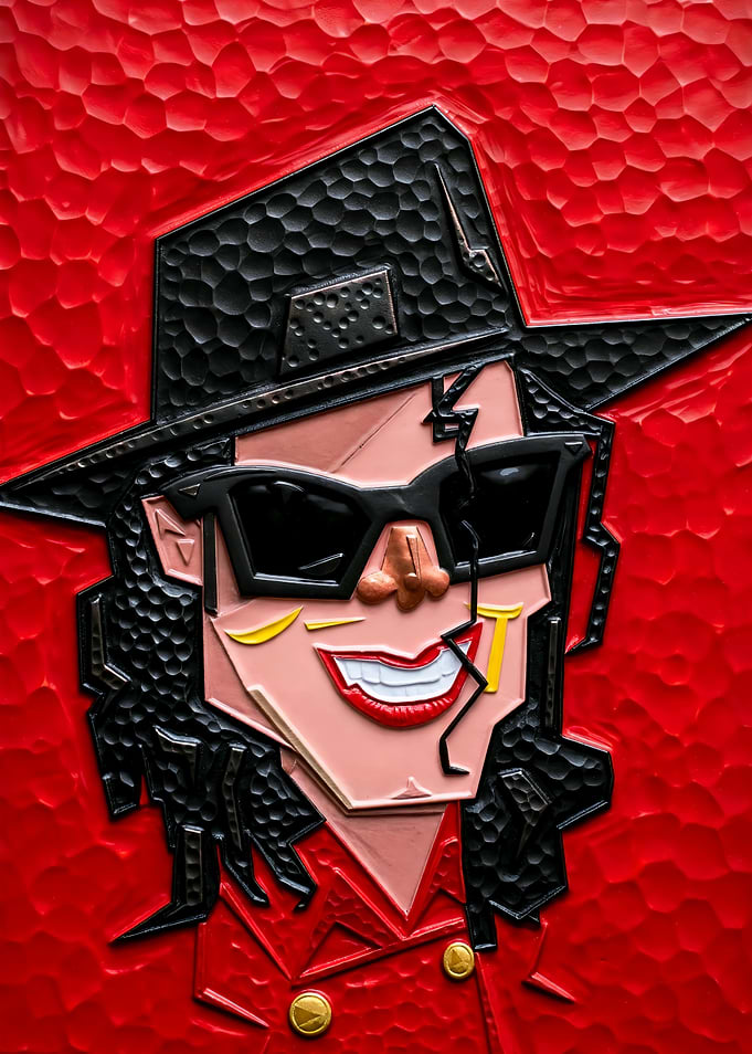 Michael Jackson Pop Art Relief Portrait