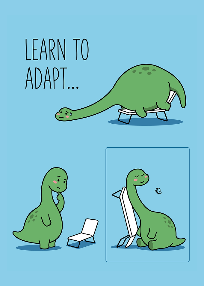 Learn to Adapt Dinosaur Cartoon