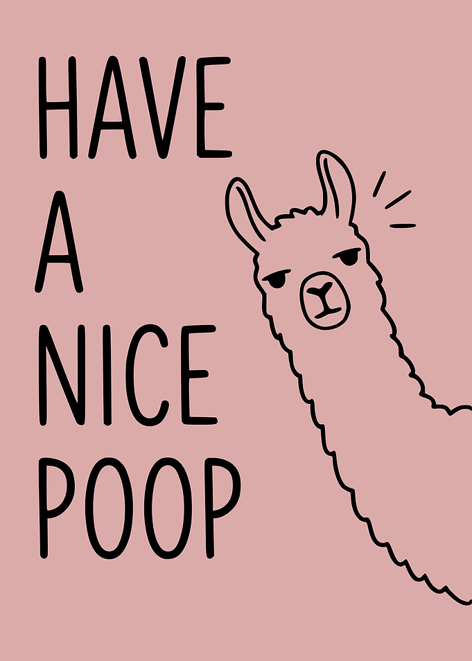 Funny Llama Bathroom Wall Art