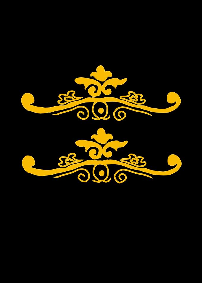 Golden Ornamental Flourish Design