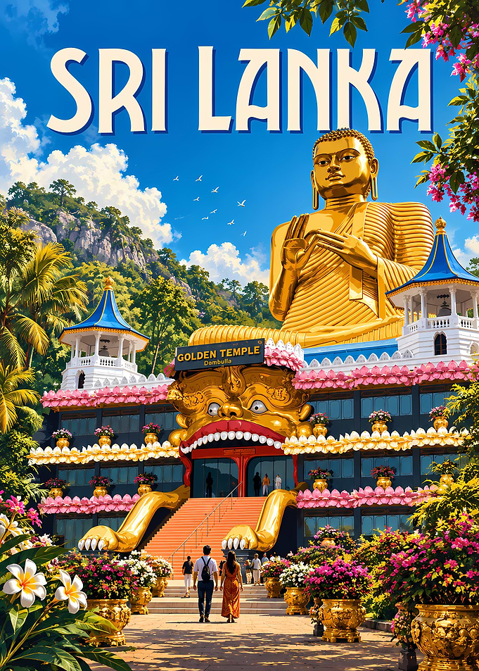 Golden Temple of Dambulla Sri Lanka