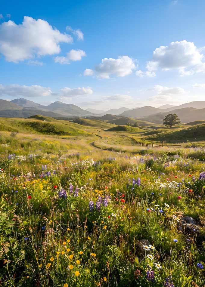 Wildflower Meadow in Scottish Highlands