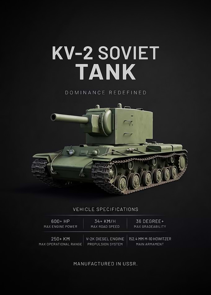 black background sleek kv2 Tank Poster