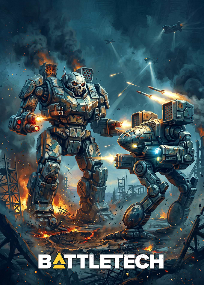 BattleTech Mech Combat Scene