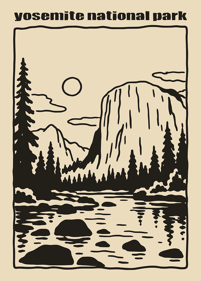 Yosemite National Park Vintage Poster
