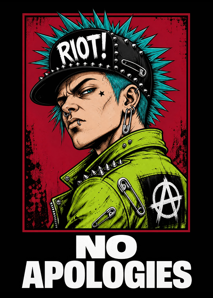 Punk Rock Riot No Apologies Poster