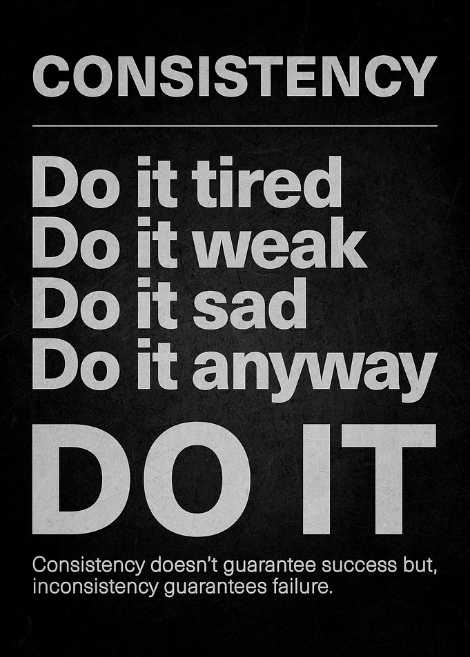 Consistency Motivational Quote Poster
