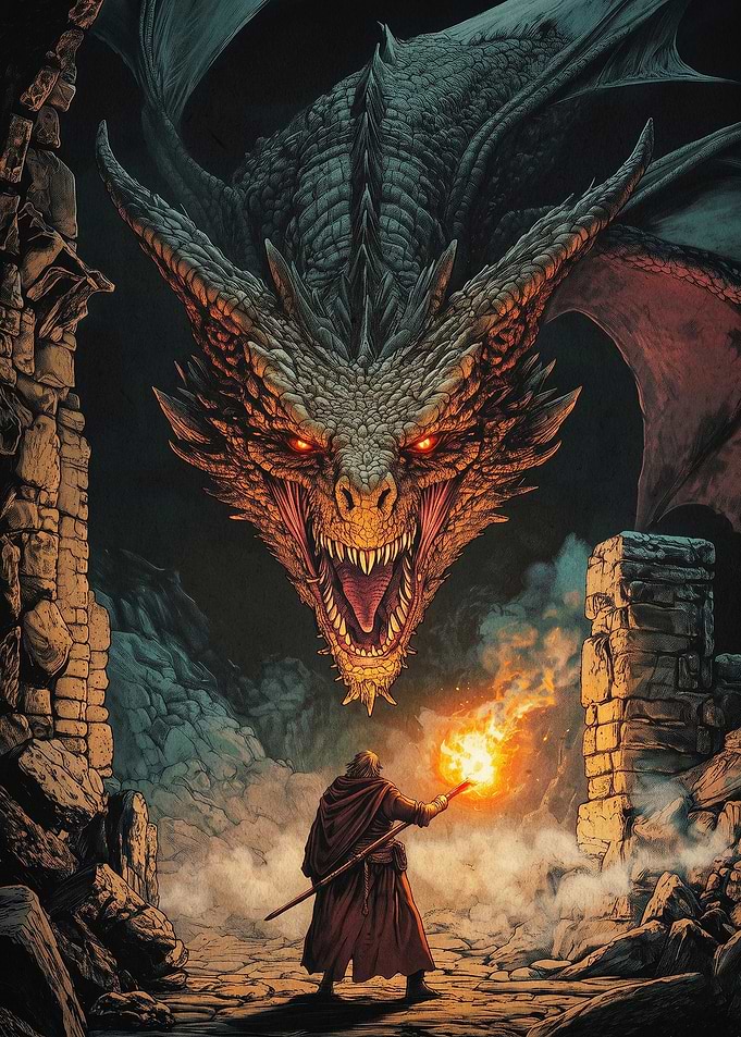 Dragon Lair Dark Fantasy Art