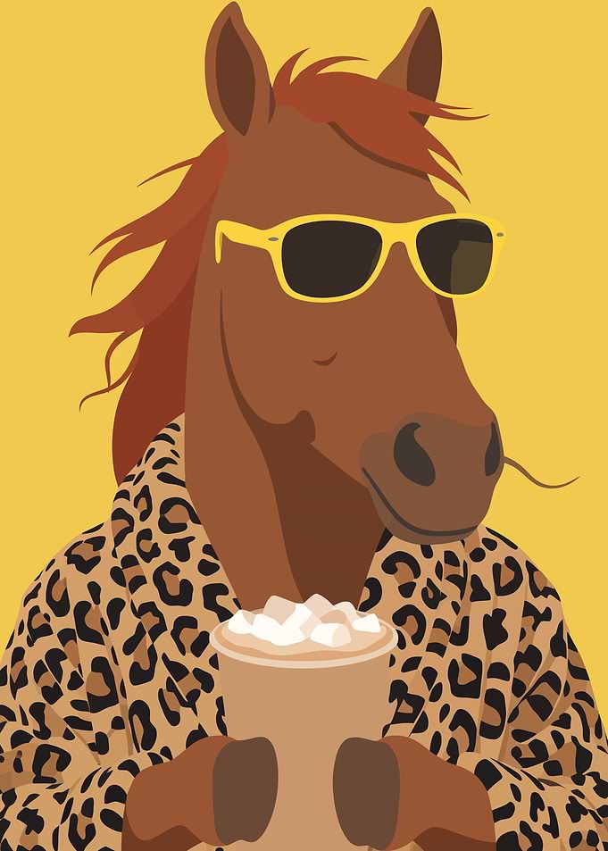 Cool Horse in Leopard Robe