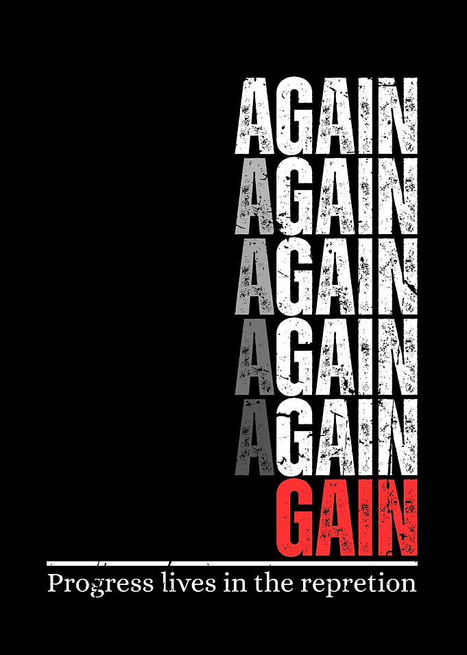 Again Again Again Gain Motivational Poster
