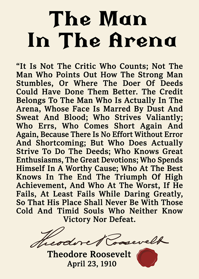 The Man In The Arena Quote