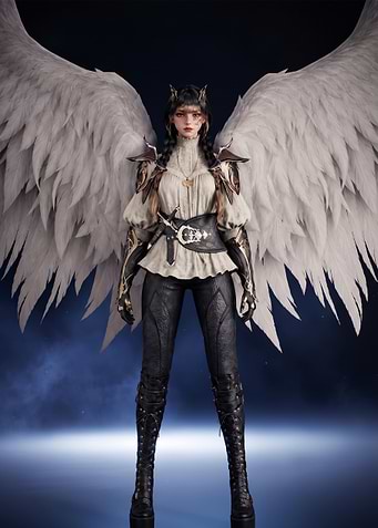 Winged Fantasy Warrior Character Portrait