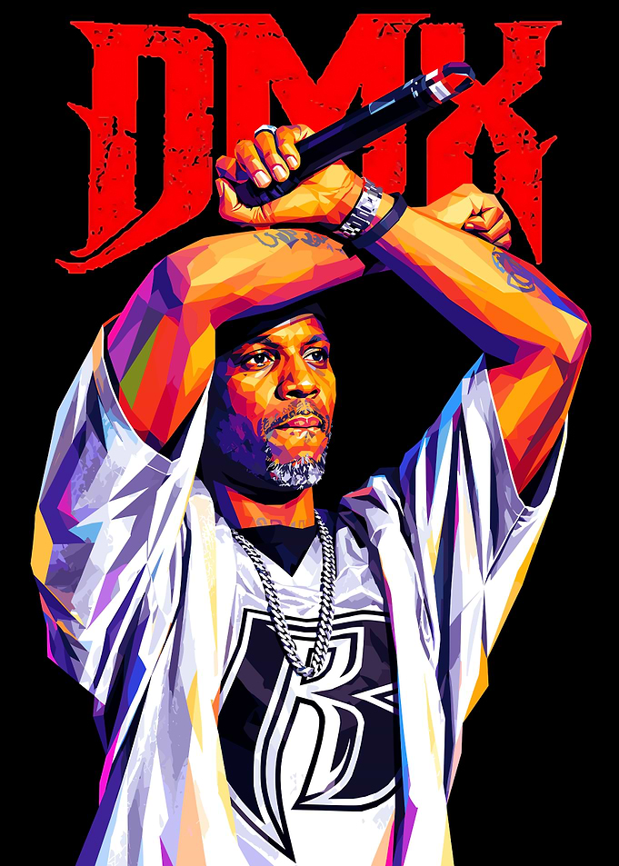 DMX Low Poly Pop Art Portrait