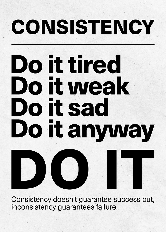 Consistency Motivational Quote Poster