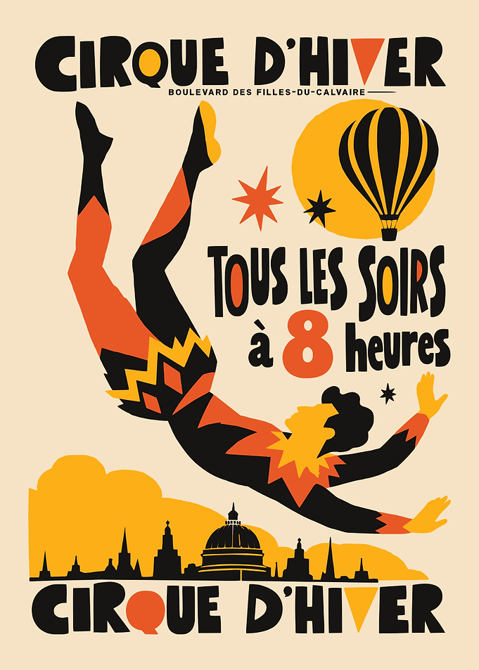 Vintage Cirque d'Hiver Paris Poster