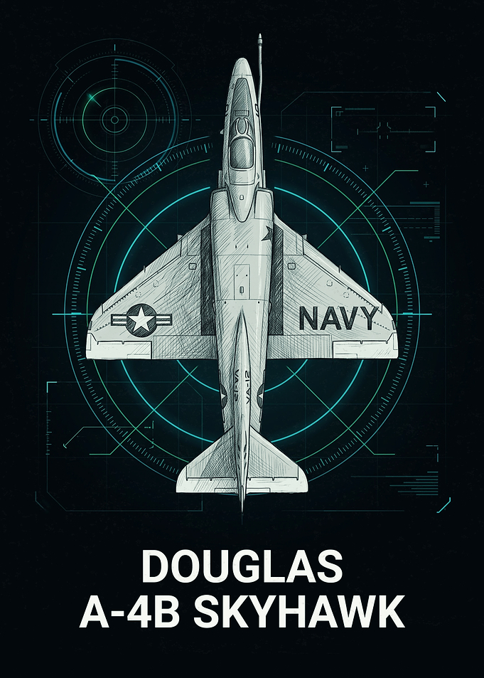 Douglas A-4B Skyhawk Blueprint Art