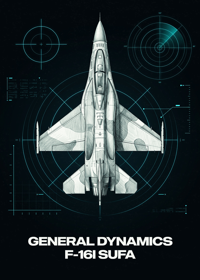 General Dynamics F-16I Sufa Blueprint